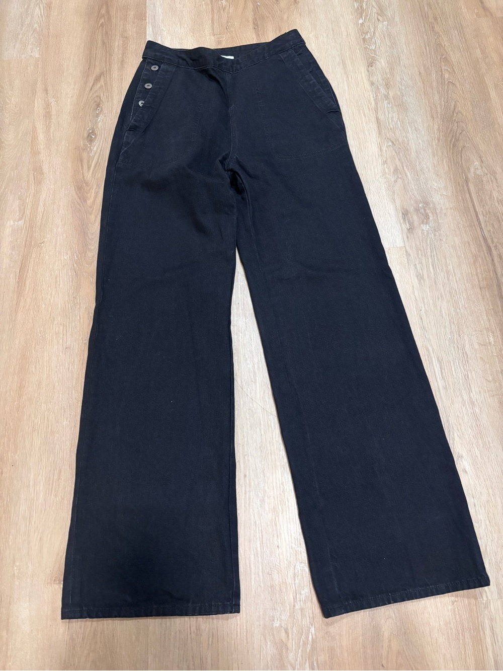 James perse Women’s Black Wide-Leg Jeans size 27